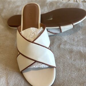 J. Crew Criss Cross Slide Sandals, NIB